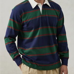 The Bronson MFG Classic Fit Striped Rugby Shirt